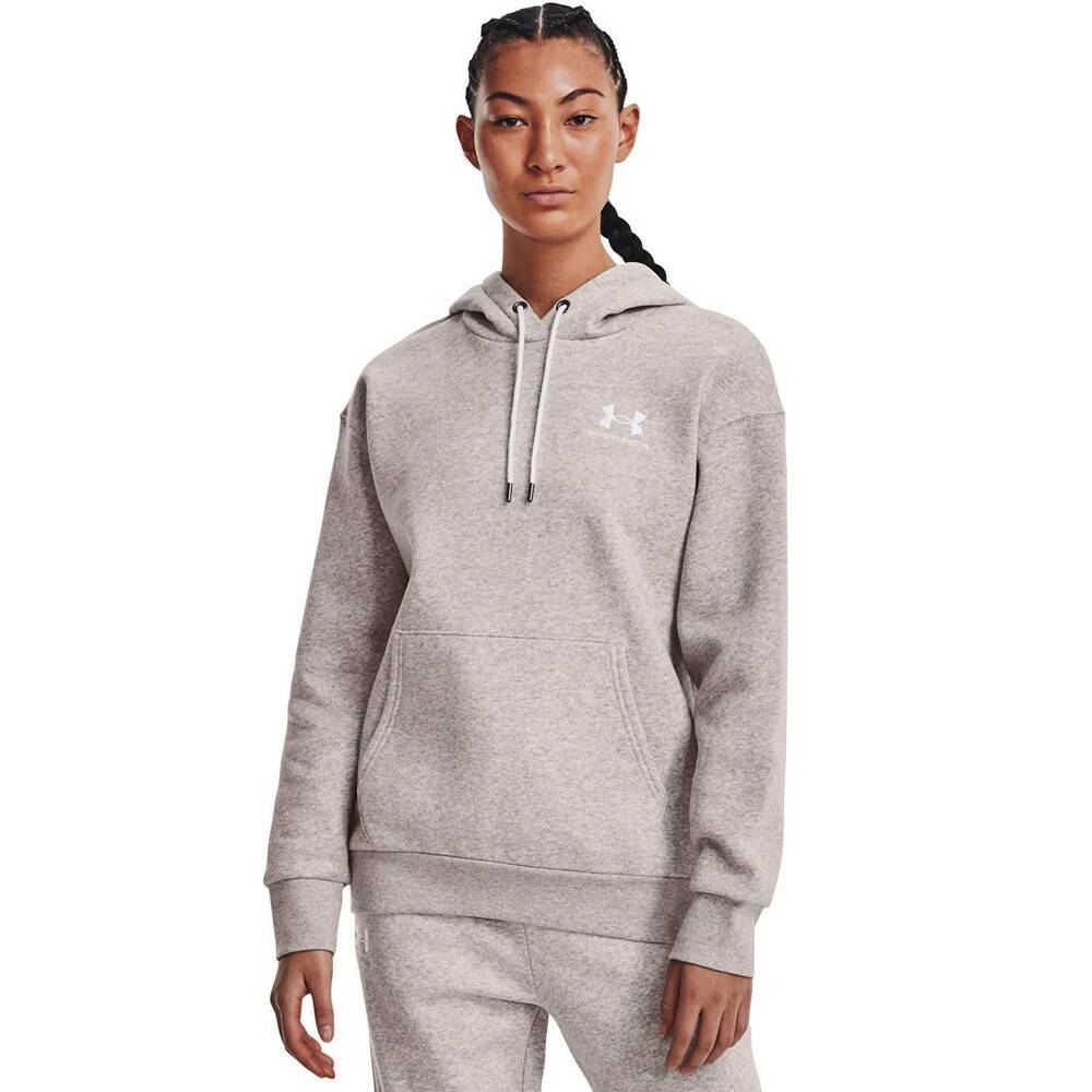 NEW UNDER ARMOUR essential fleece hoodie in gray